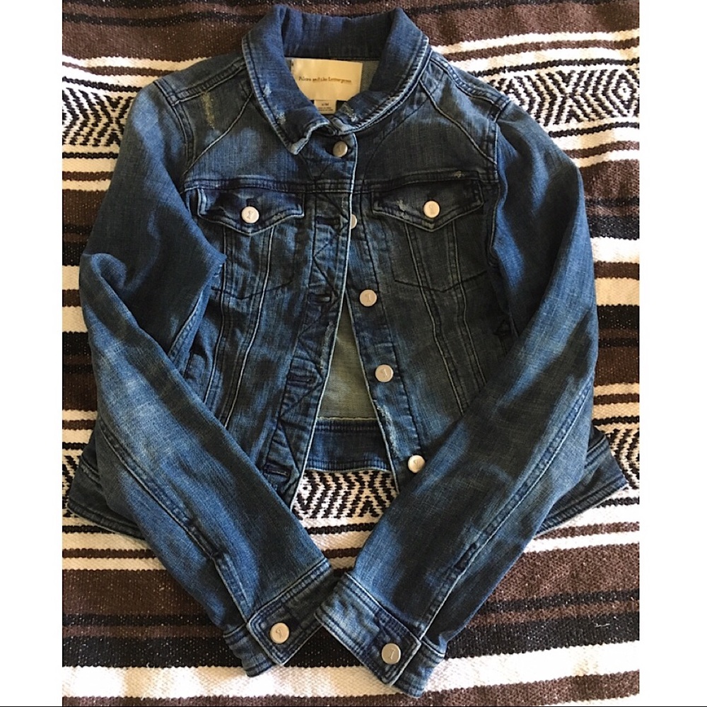 Pilcro and the Letterpress cropped denim jacket
